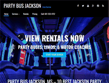 Tablet Screenshot of partybusjackson.com